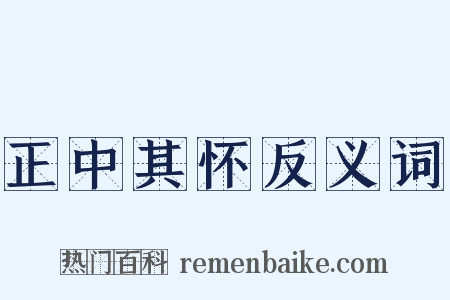 正中其怀反义词是什么意思的图片